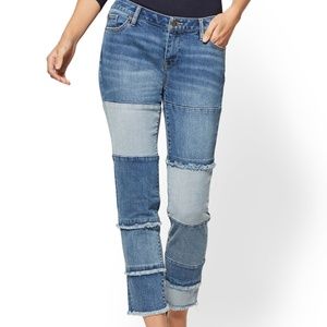 PATCHWORK BOYFRIEND - STRANDED BLUE WASH